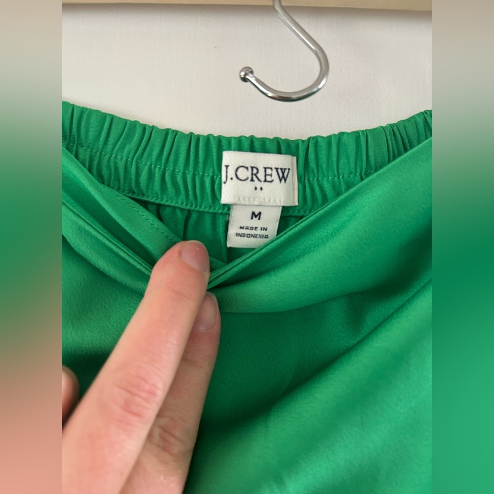 J Crew satin Green Women's Skirt - Picture 3 of 5